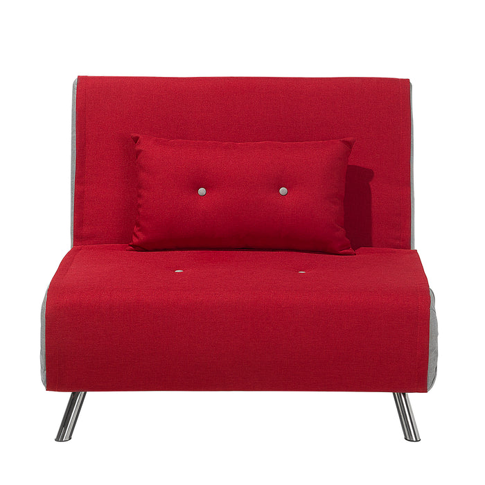 Beliani - FARRIS - Slaapbank 1-zit - Rood - Polyester