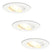HOFTRONIC 3x Pittsburg - LED Inbouwspots Wit Kantelbaar