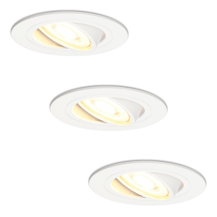 HOFTRONIC 3x Pittsburg - LED Inbouwspots Wit Kantelbaar