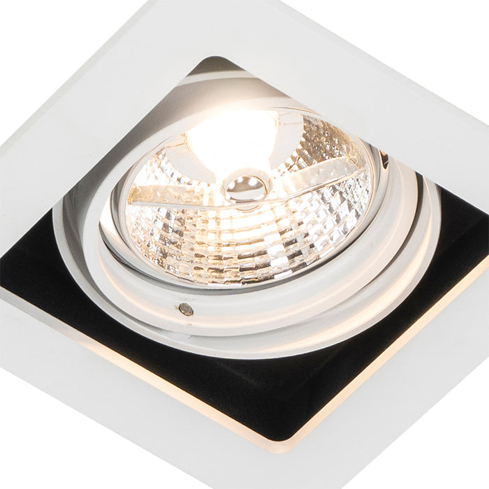 QAZQA Vierkante inbouwspot wit verstelbaar - Artemis 70