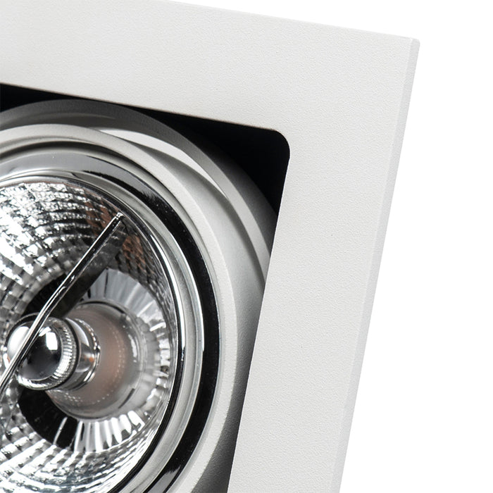 QAZQA Vierkante inbouwspot wit verstelbaar - Artemis 70