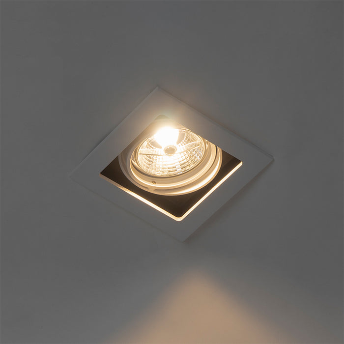 QAZQA Vierkante inbouwspot wit verstelbaar - Artemis 70