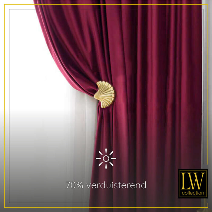 LW Collection Kant en klaar gordijnen rood 140x225cm