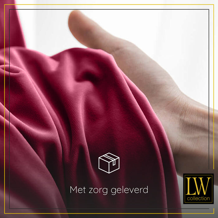 LW Collection Kant en klaar gordijnen rood 140x225cm