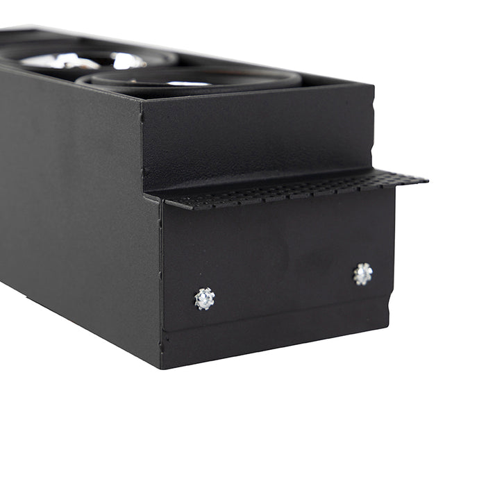 QAZQA Inbouwspot zwart GU10 AR70 trimless 3-lichts - Oneon