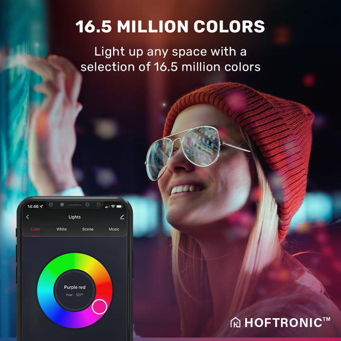 HOFTRONIC 6x Vienna Smart Inbouwspots RGBWW IP65 Zwart