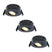 HOFTRONIC 3x Napels - LED Inbouwspots Badkamer IP65 Zwart