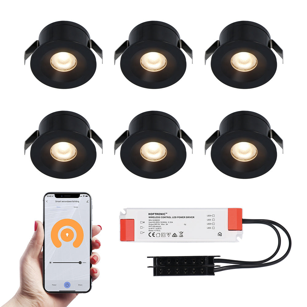 HOFTRONIC 6x Cadiz - Mini LED spotjes 12V IP44