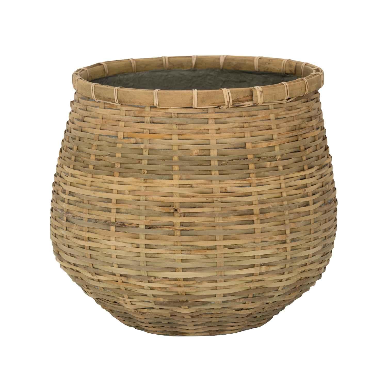 Pottery Pots Bloempot-Plantenbak Cement-Bamboe D 35 cm H 30 cm