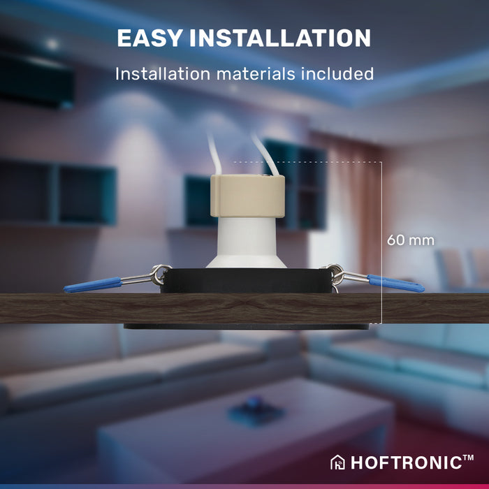 HOFTRONIC 3x Miro Smart Inbouwspots RGBWW IP20 Zwart