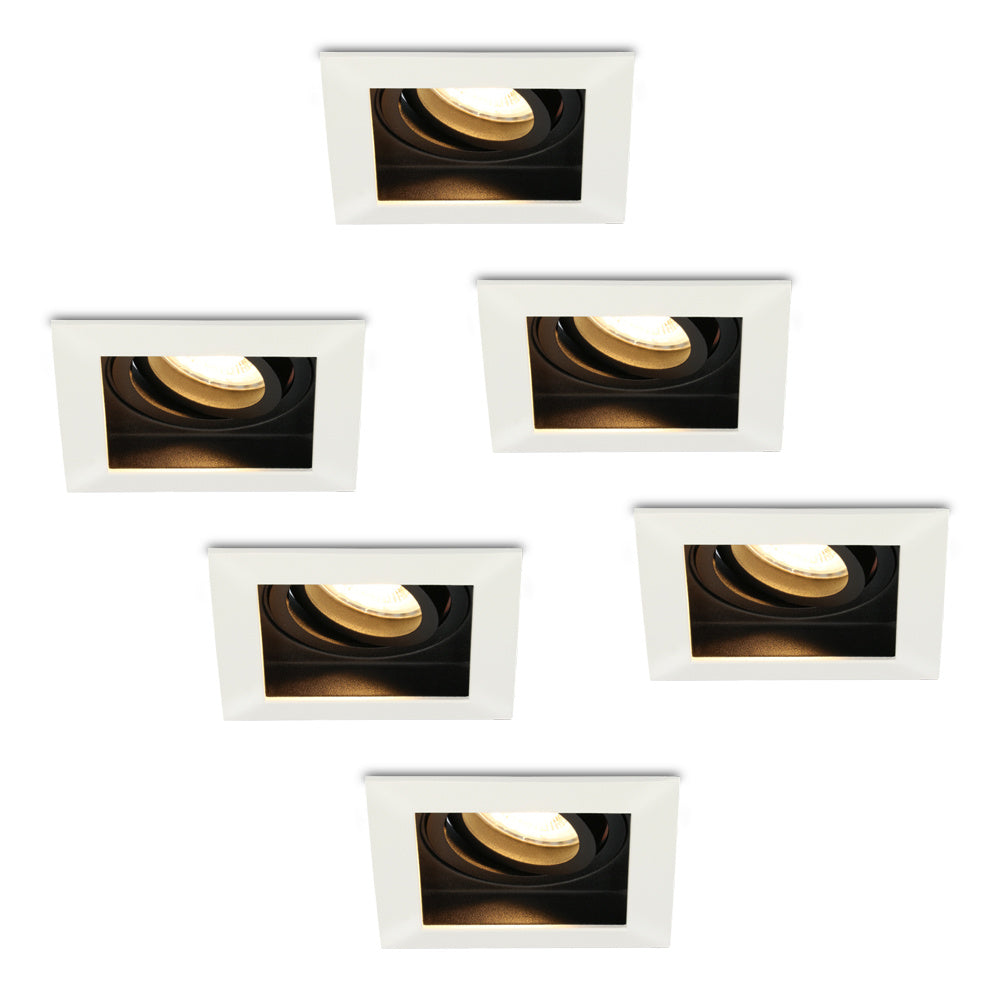 HOFTRONIC 6x Durham - LED Inbouwspots Wit Kantelbaar