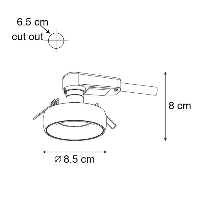 QAZQA Design inbouwspot wit - Mooning