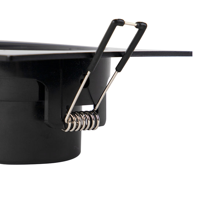 QAZQA Set van 3 inbouwspots zwart incl. LED 3-staps dimbaar - Miu