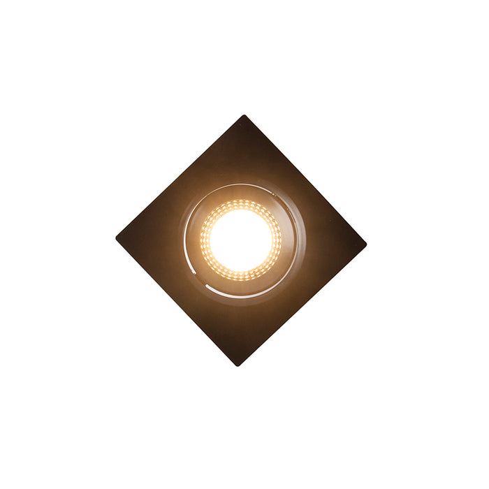 QAZQA Set van 3 inbouwspots zwart incl. LED 3-staps dimbaar - Miu