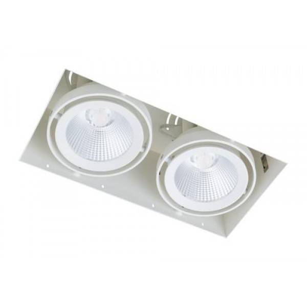 LT-Luce Inbouwspot 2 Lichts Wit Trimless 15Watt Led Incl. Stucrand