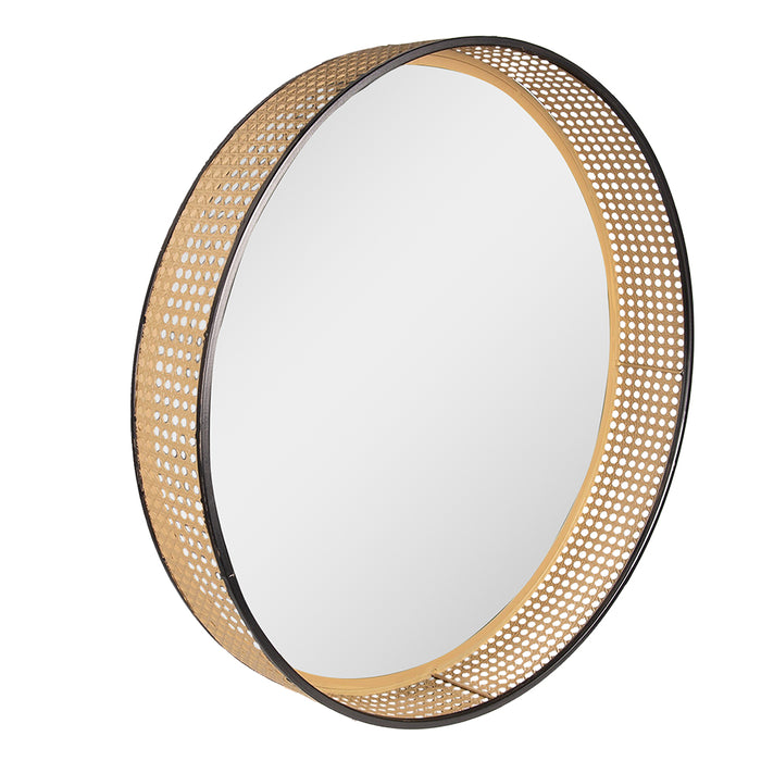 Clayre & Eef Spiegel Ø 60 cm Bruin Metaal