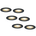 HOFTRONIC 6x Nola - LED Inbouwspots Badkamer IP65 Zwart