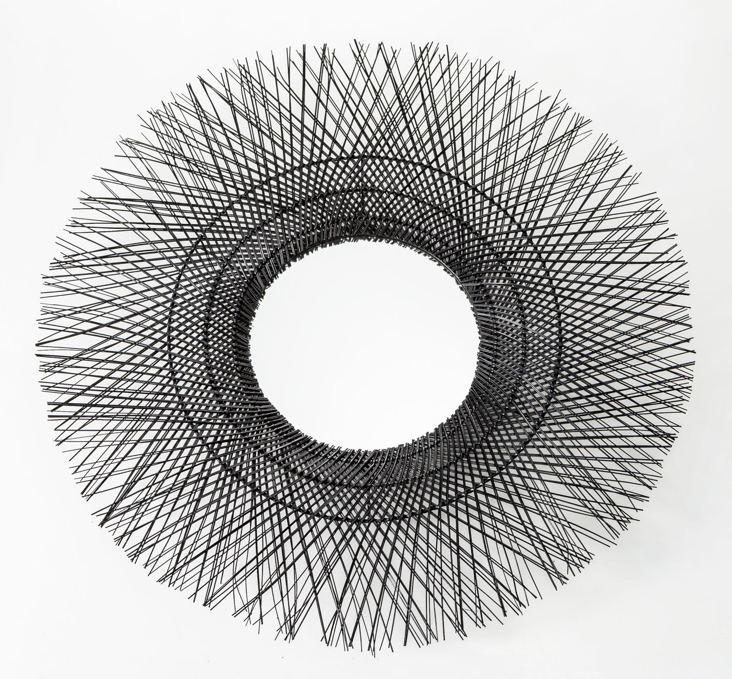 Fine Asianliving Ronde Wandspiegel Midrib Handgewoven