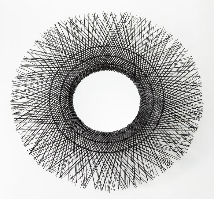 Fine Asianliving Ronde Wandspiegel Midrib Handgewoven