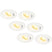 HOFTRONIC 6x Salerno - LED Inbouwspots Badkamer IP44 Wit