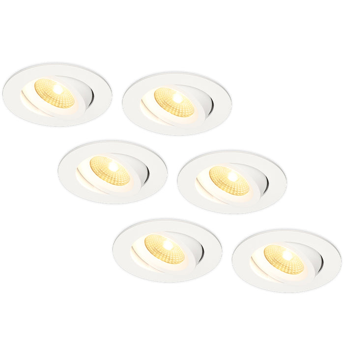 HOFTRONIC 6x Salerno - LED Inbouwspots Badkamer IP44 Wit