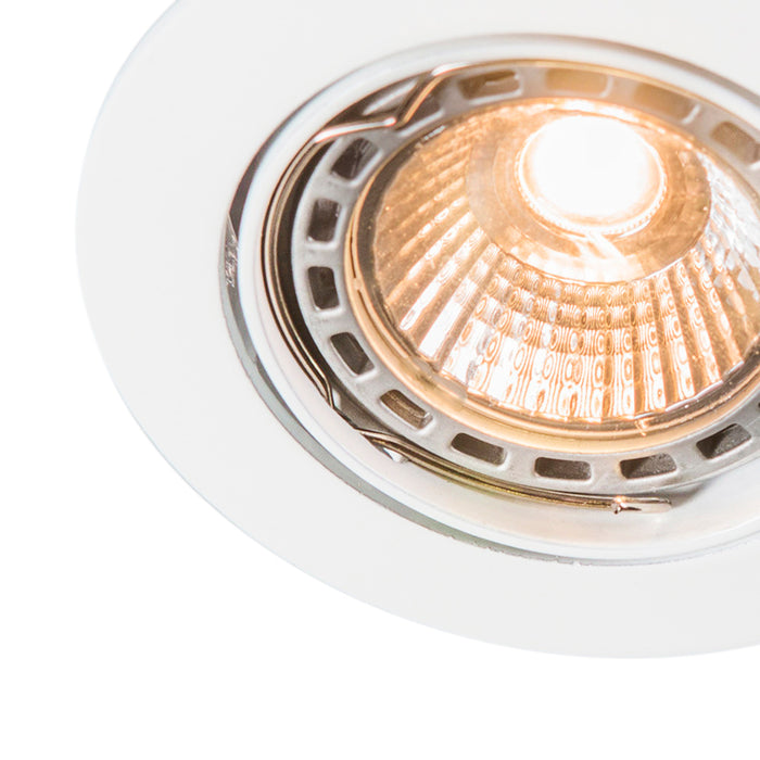 QAZQA Inbouwspot kantelbaar wit - Edu