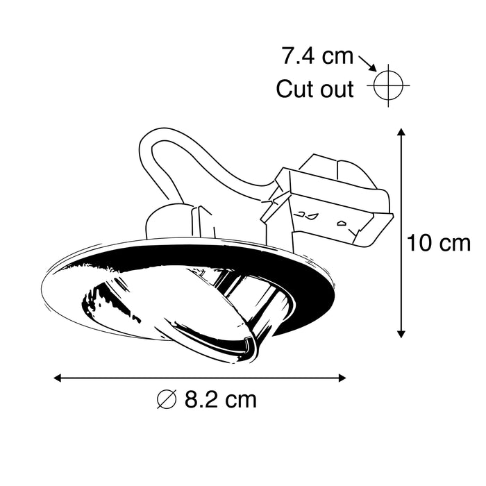 QAZQA Inbouwspot kantelbaar wit - Edu