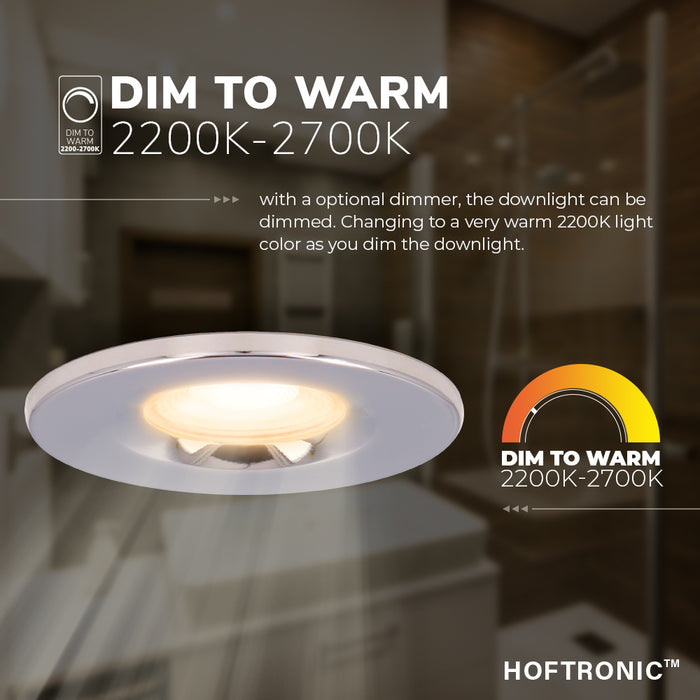 HOFTRONIC 3x Venezia - LED Inbouwspots Badkamer IP65 Zilver