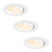 HOFTRONIC 3x Malta - LED Inbouwspots Badkamer IP44 Wit