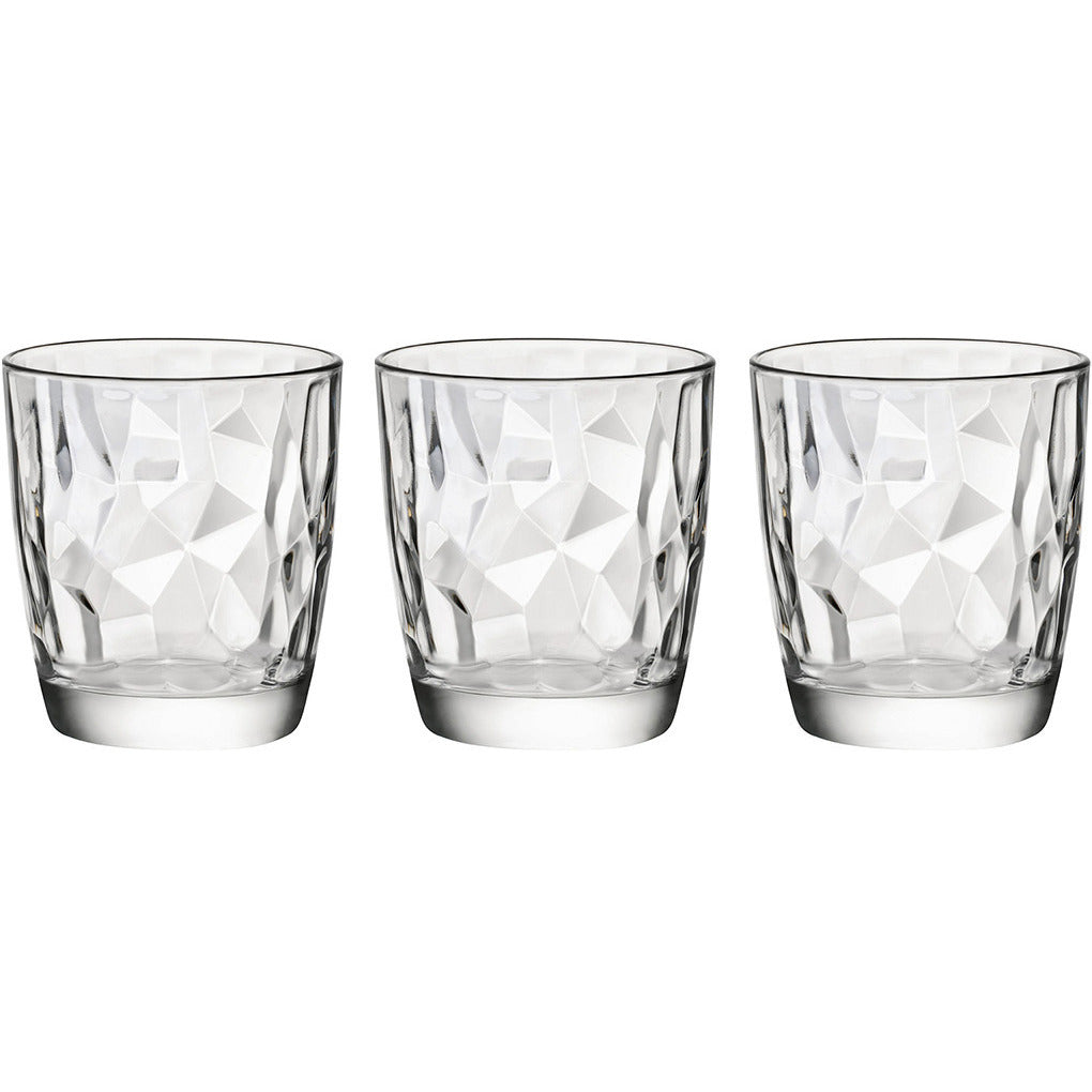 Bormioli Rocco Drinkglazen Diamond - 3x - glas - 305 ml