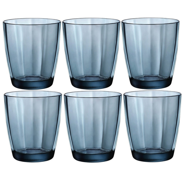 Bormioli Rocco Tumbler Drinkglazen - 6x stuks - blauw - 300 ml