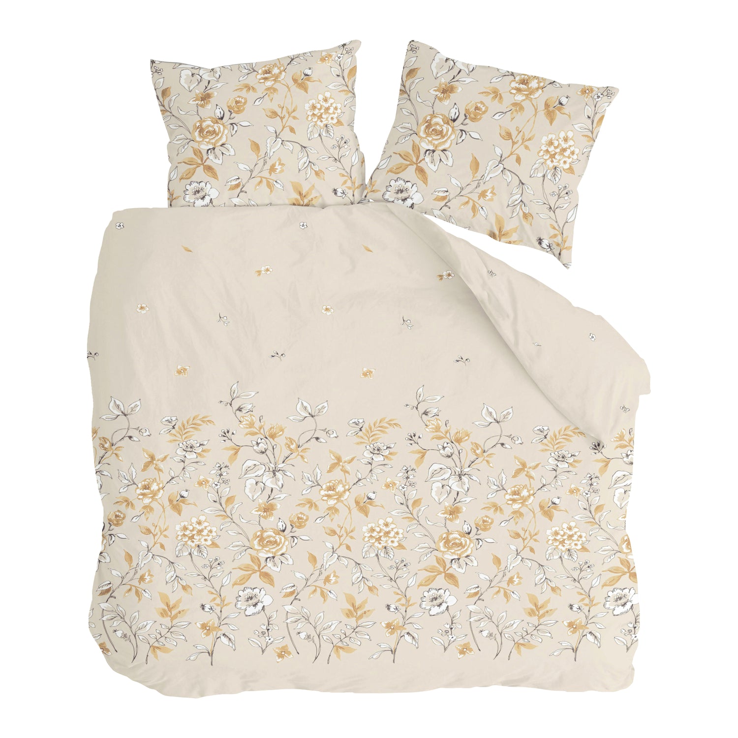 Walra Happy Helleborus Dekbedovertrek 200 x 220/240 cm - Beige