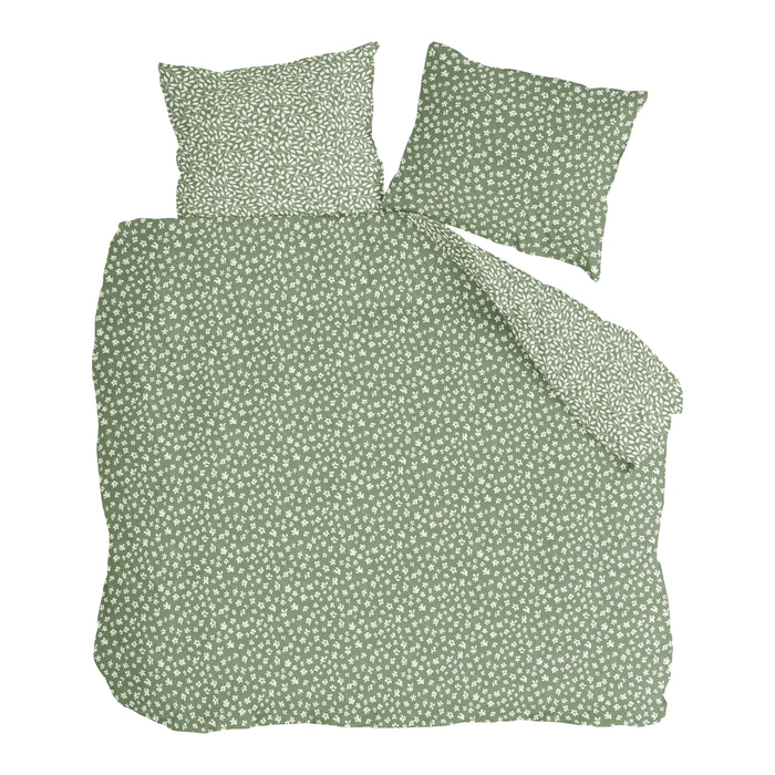 Walra Petites Fleurs Dekbedovertrek 240 x 220/240 cm - Groen