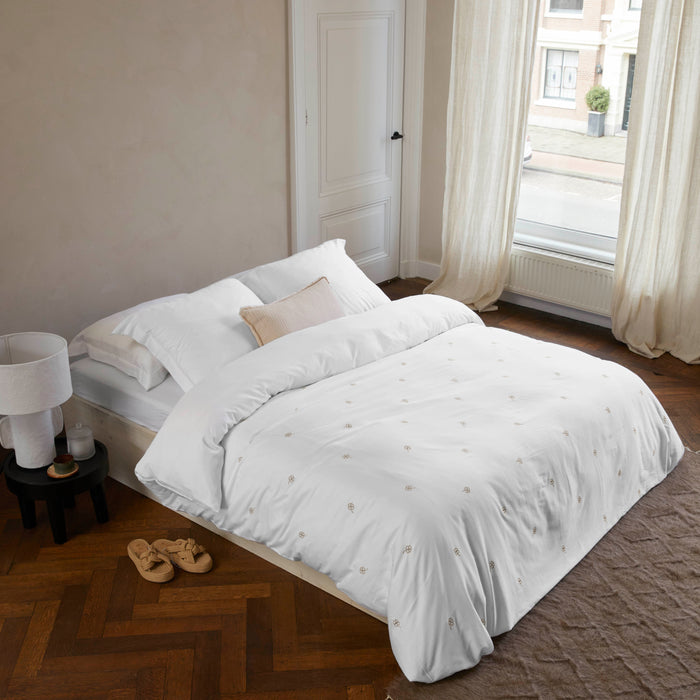 Walra Calm Clover Dekbedovertrek 240 x 220/240 cm - Wit