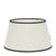 Riviera Maison Lampenkap rond schuin met zwarte rand - Linen - Wit