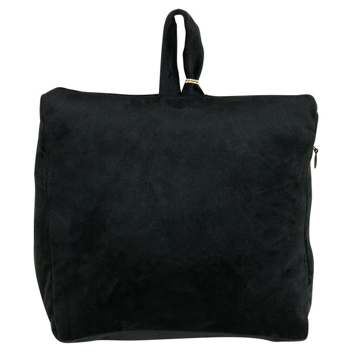 Mars & More Deurstopper - fluweel - zwart kleur - 17 cm