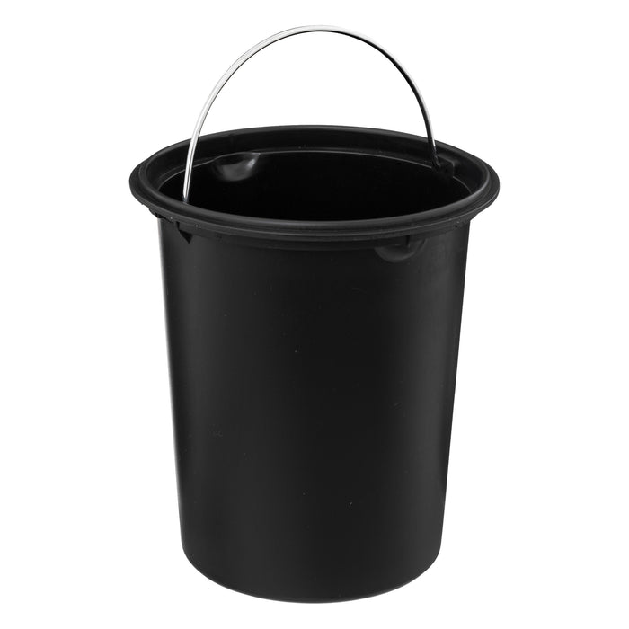5Five Pedaalemmer - zwart - metaal - 3L - 23 cm - soft close