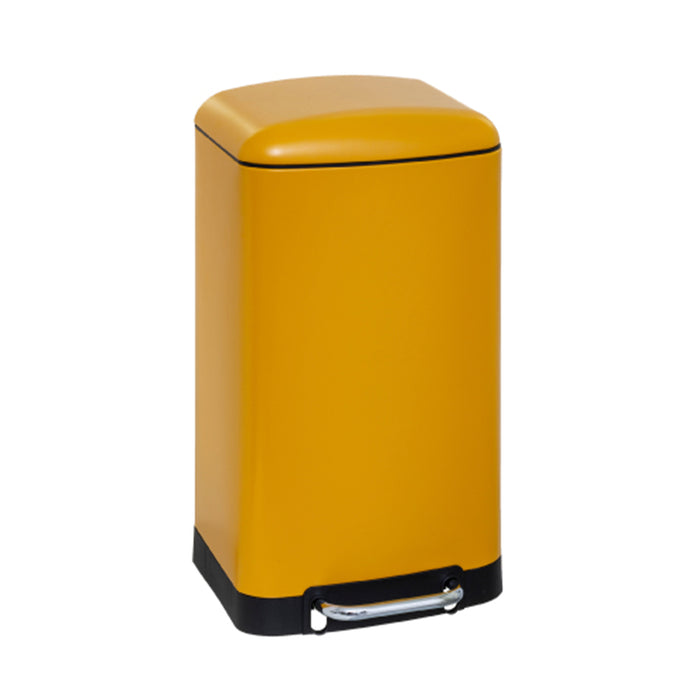 5Five Prullenbak|pedaalemmer - geel - metaal - 30 liter - 34 x 61 cm