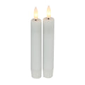 Countryfield Led kaarsen|dinerkaarsen - 2x stuks - wit - 15 cm