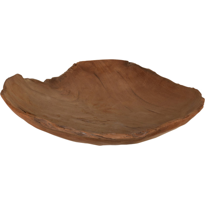 H&S Collection fruitschaal|fruitmand - teak hout - D30 cm