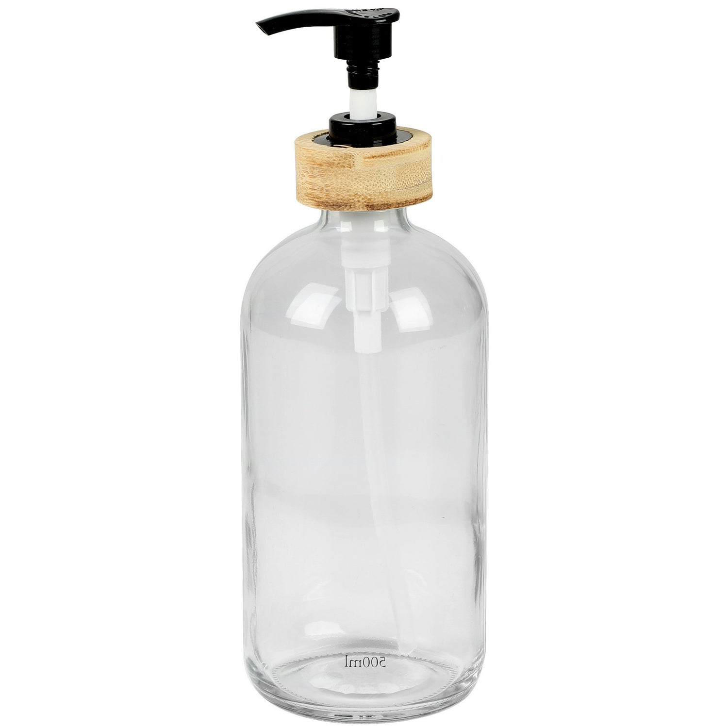 Urban Living Zeeppompje|zeepdispenser - glas|bamboe - 0.5L