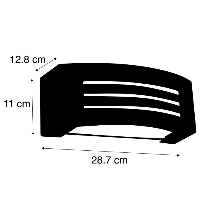 QAZQA Smart buiten wandlamp zwart IP44 incl. Wifi A60 - Hurricane