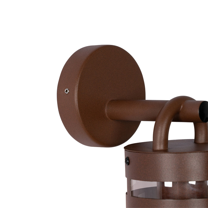 QAZQA Industriële buiten wandlamp roestbruin IP44 - Ruben