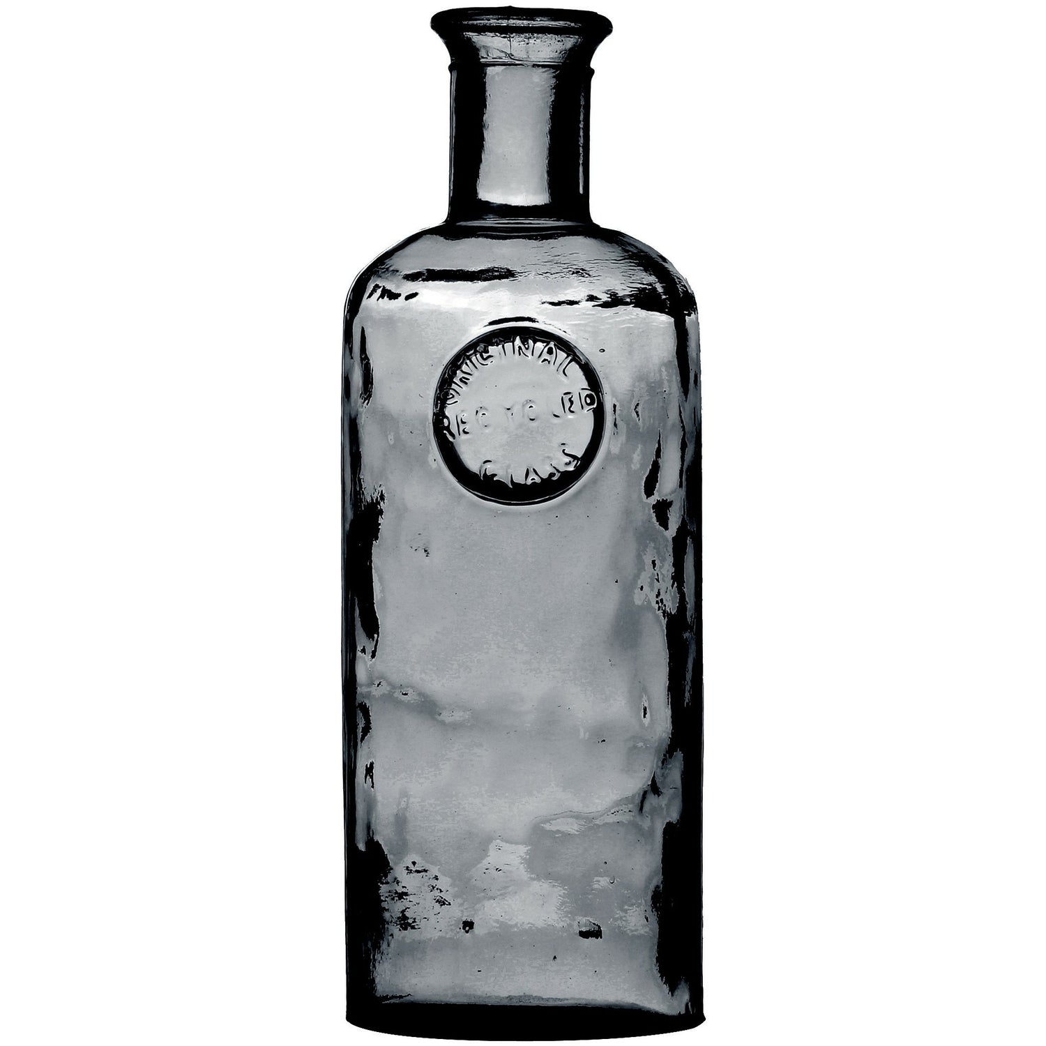 Natural Living Vaas Olive Bottle - smoke grijs - glas - D13 x H35 cm