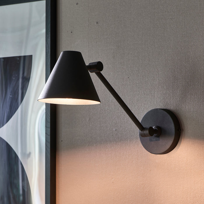 Rivièra Maison - Wandlamp zwart, ijzer, 40 cm breed en 16 cm hoog