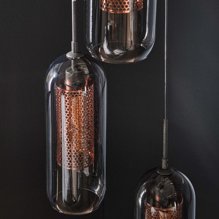 by fonQ  Dolf Hanglamp 3-lichts - Gerookt Glas