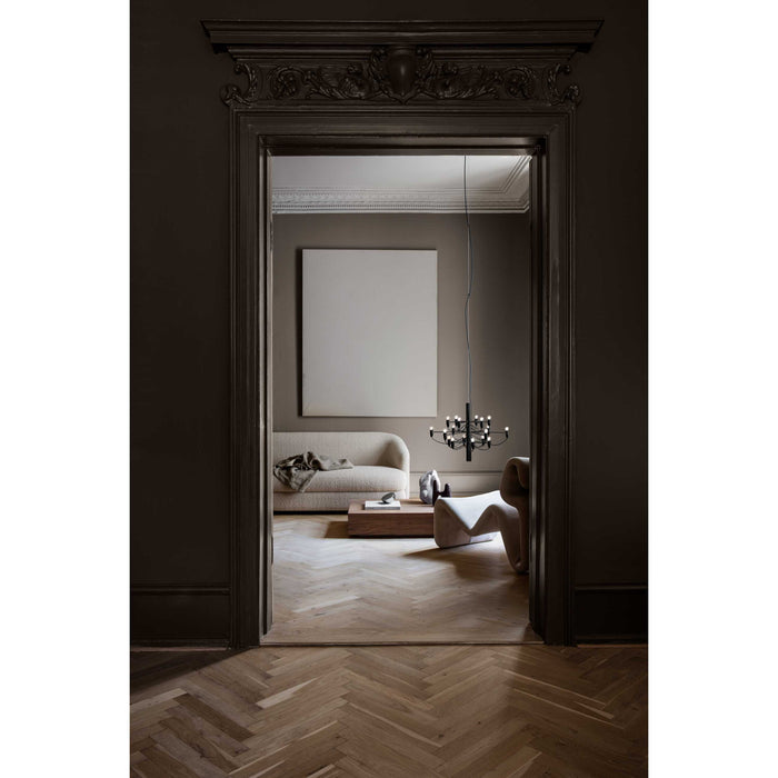 2097|18 by Gino Sarfatti kroonluchter Ø69 transparant chroom