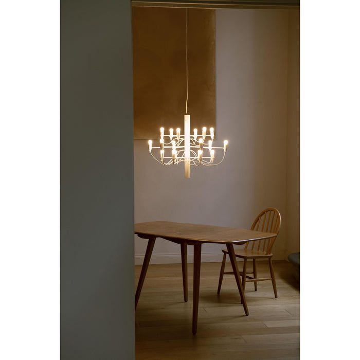 2097|18 by Gino Sarfatti kroonluchter Ø69 opaal messing