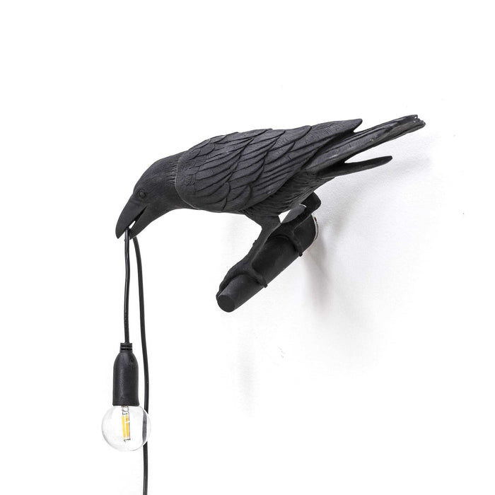 Seletti Bird Looking wandlamp links buiten zwart