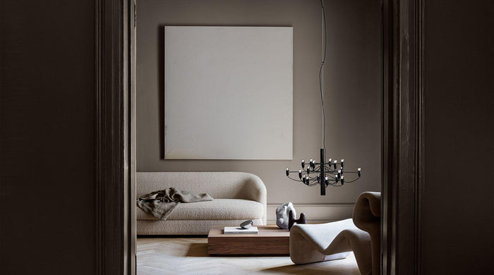 2097|18 by Gino Sarfatti kroonluchteropaal chroom